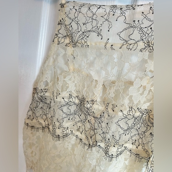 NWT Anthropologie Fem Romantic Coquette Embroidered Mesh Lace Ivory Cami Top S - Picture 2 of 12